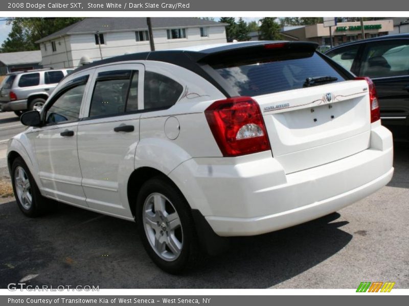 Stone White / Dark Slate Gray/Red 2008 Dodge Caliber SXT