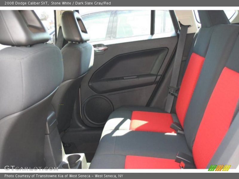 Stone White / Dark Slate Gray/Red 2008 Dodge Caliber SXT