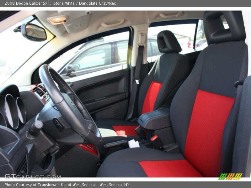 Stone White / Dark Slate Gray/Red 2008 Dodge Caliber SXT