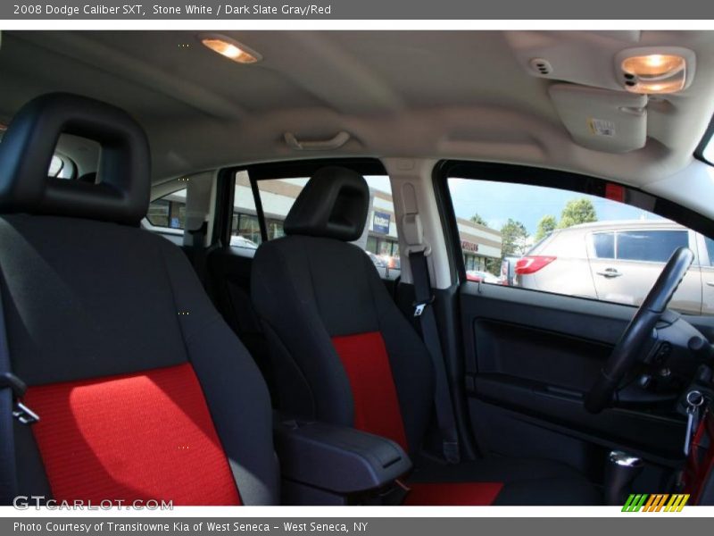 Stone White / Dark Slate Gray/Red 2008 Dodge Caliber SXT