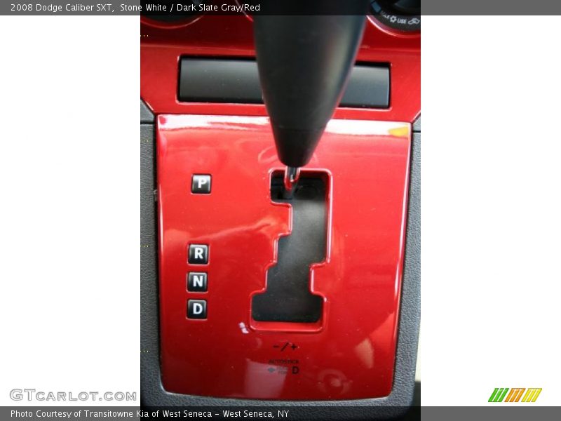 Stone White / Dark Slate Gray/Red 2008 Dodge Caliber SXT