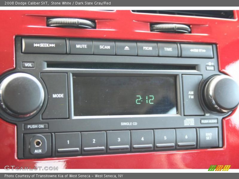 Stone White / Dark Slate Gray/Red 2008 Dodge Caliber SXT