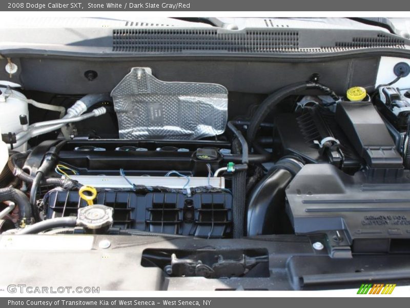 Stone White / Dark Slate Gray/Red 2008 Dodge Caliber SXT