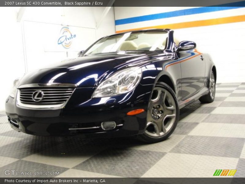 Black Sapphire / Ecru 2007 Lexus SC 430 Convertible