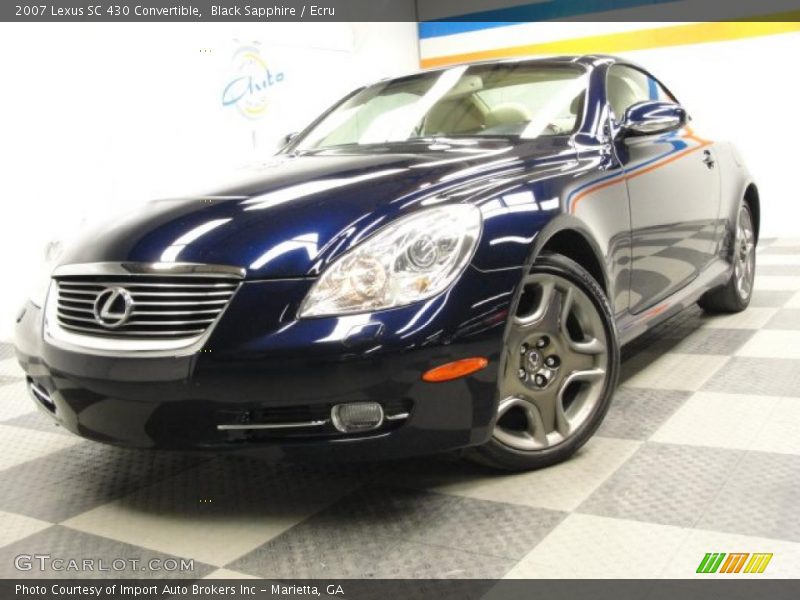 Black Sapphire / Ecru 2007 Lexus SC 430 Convertible