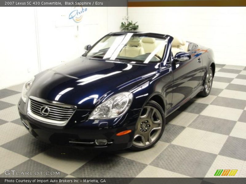 Black Sapphire / Ecru 2007 Lexus SC 430 Convertible