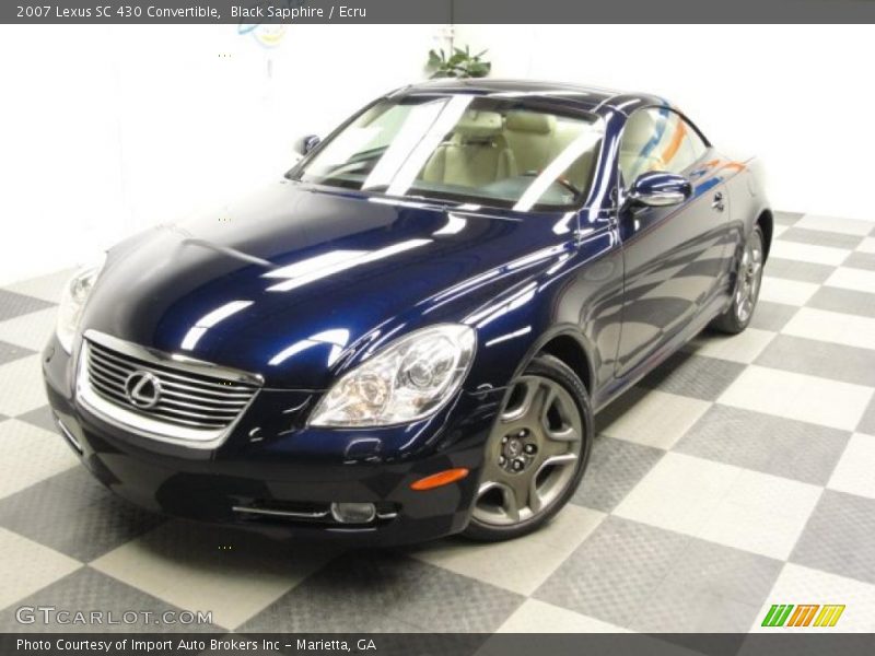 Black Sapphire / Ecru 2007 Lexus SC 430 Convertible
