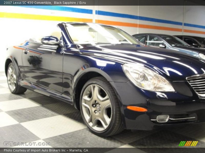 Black Sapphire / Ecru 2007 Lexus SC 430 Convertible