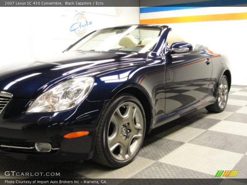 Black Sapphire / Ecru 2007 Lexus SC 430 Convertible
