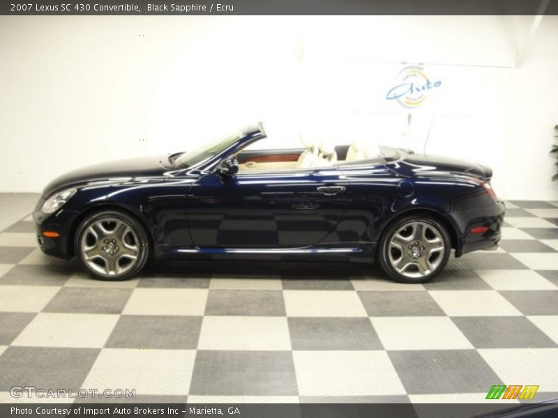 Black Sapphire / Ecru 2007 Lexus SC 430 Convertible