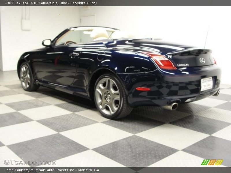 Black Sapphire / Ecru 2007 Lexus SC 430 Convertible