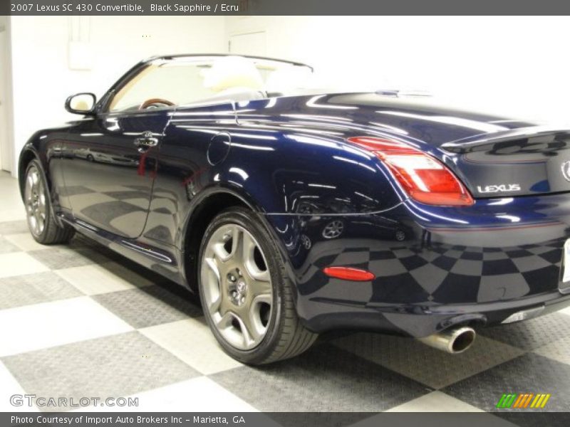 Black Sapphire / Ecru 2007 Lexus SC 430 Convertible