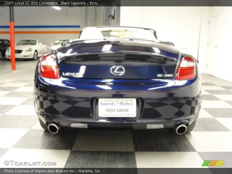Black Sapphire / Ecru 2007 Lexus SC 430 Convertible