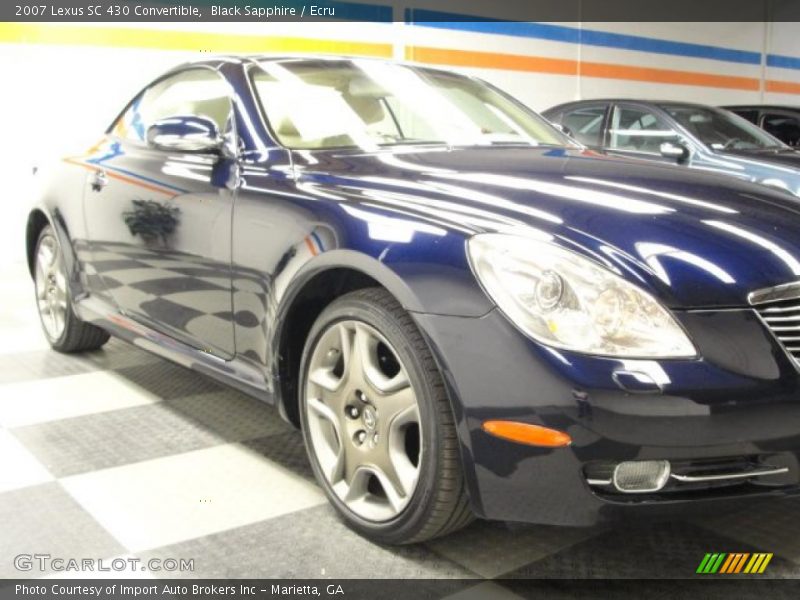 Black Sapphire / Ecru 2007 Lexus SC 430 Convertible