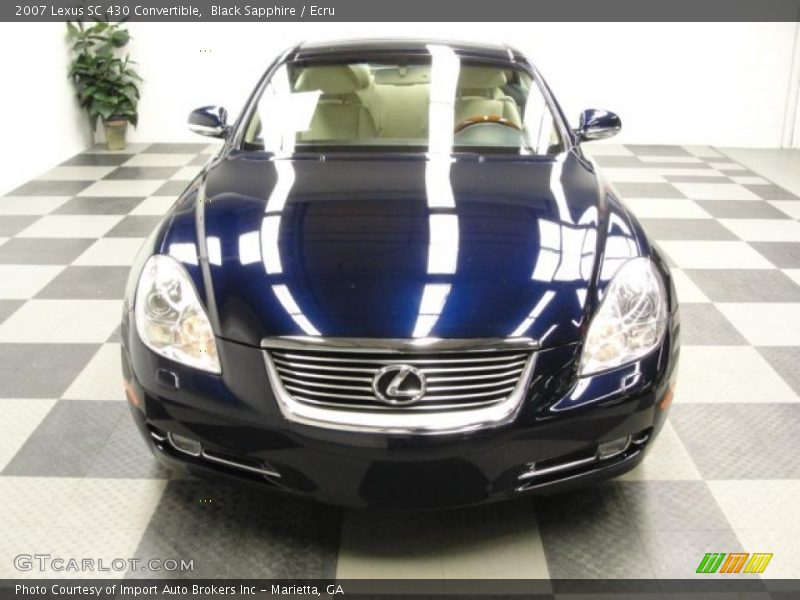 Black Sapphire / Ecru 2007 Lexus SC 430 Convertible