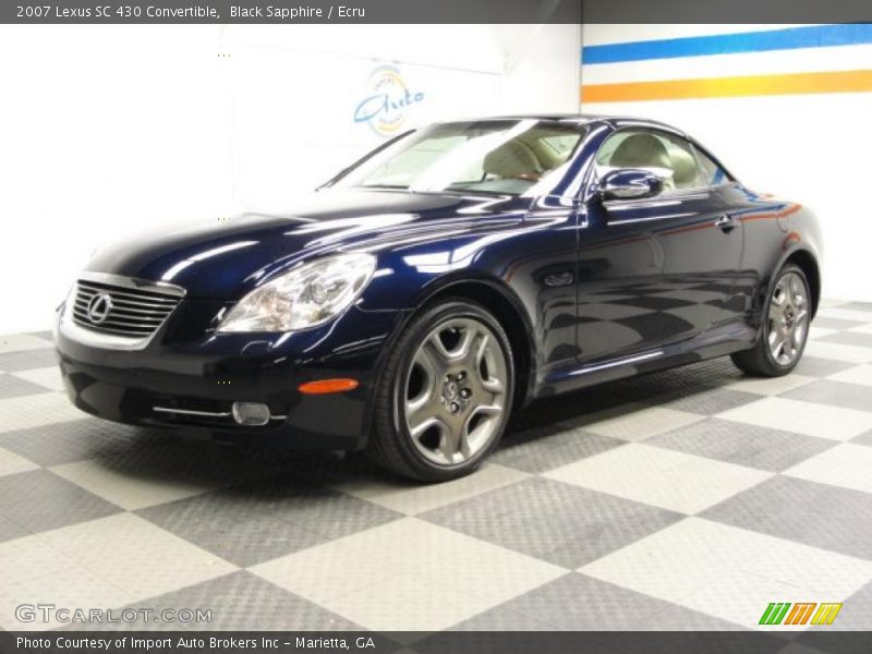 Black Sapphire / Ecru 2007 Lexus SC 430 Convertible