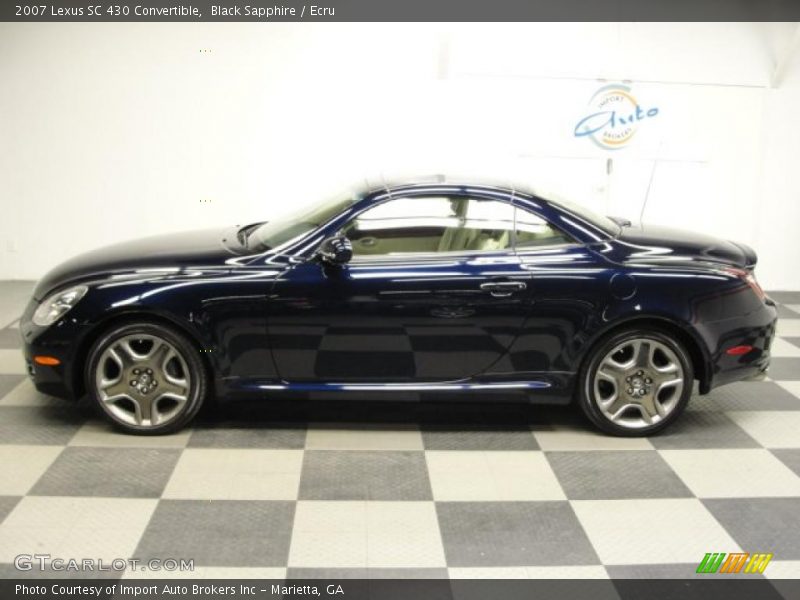 Black Sapphire / Ecru 2007 Lexus SC 430 Convertible