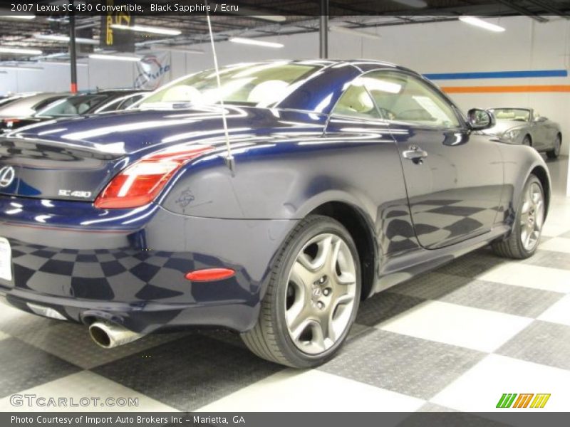 Black Sapphire / Ecru 2007 Lexus SC 430 Convertible