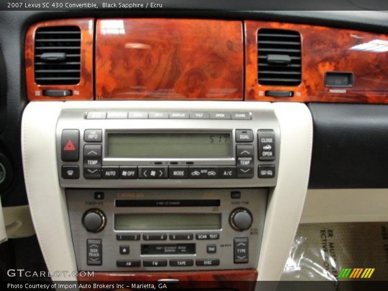 Black Sapphire / Ecru 2007 Lexus SC 430 Convertible