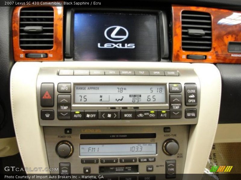 Black Sapphire / Ecru 2007 Lexus SC 430 Convertible