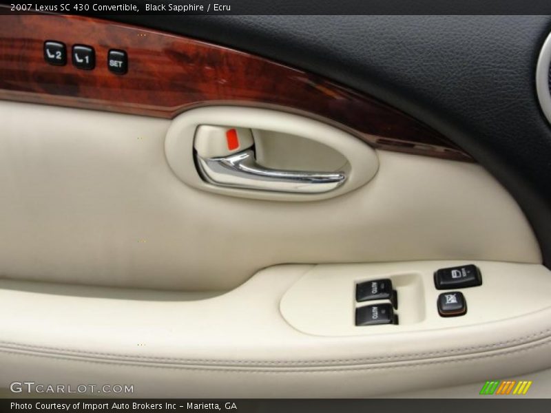 Black Sapphire / Ecru 2007 Lexus SC 430 Convertible
