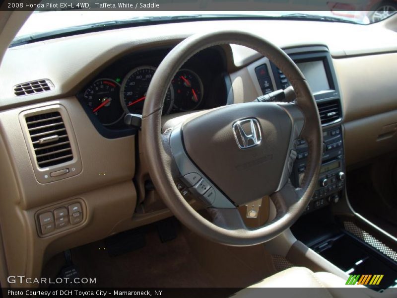 Taffeta White / Saddle 2008 Honda Pilot EX-L 4WD