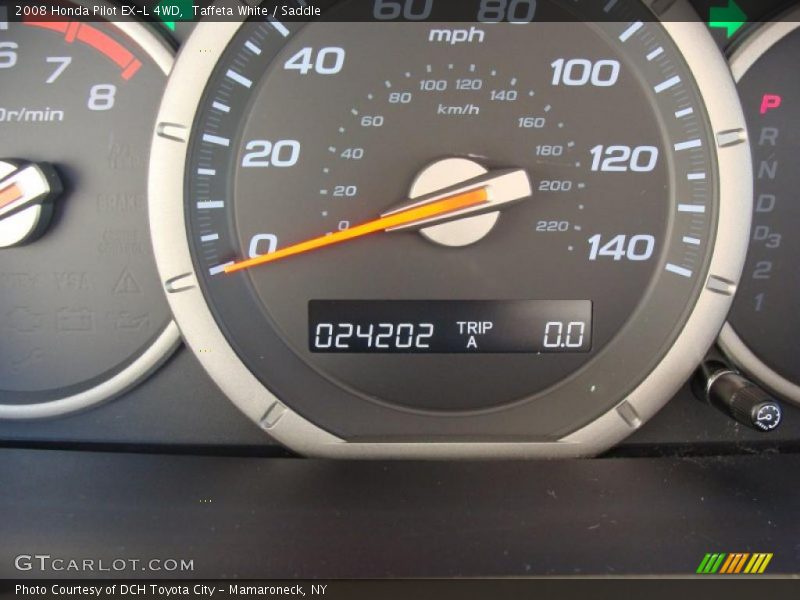 Taffeta White / Saddle 2008 Honda Pilot EX-L 4WD