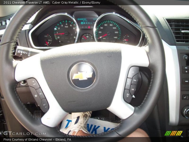 Cyber Gray Metallic / Ebony/Ebony 2011 Chevrolet Traverse LT AWD