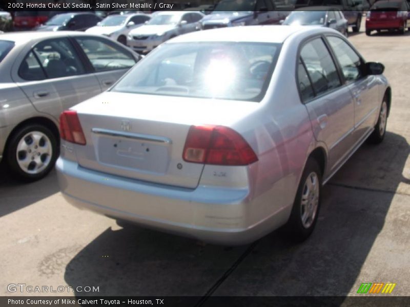 Satin Silver Metallic / Gray 2002 Honda Civic LX Sedan