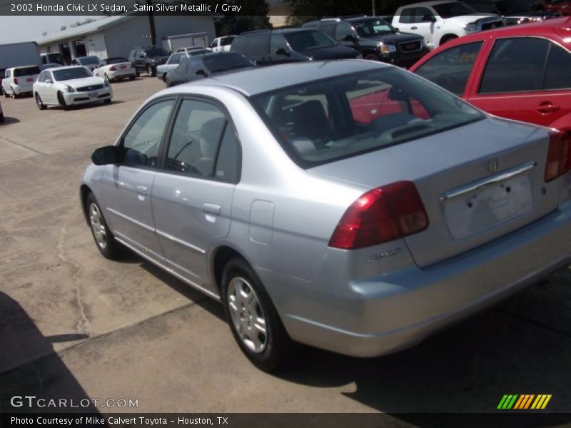 Satin Silver Metallic / Gray 2002 Honda Civic LX Sedan