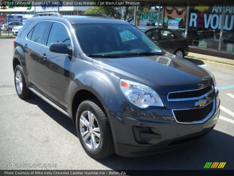 Cyber Gray Metallic / Jet Black/Light Titanium 2010 Chevrolet Equinox LT AWD