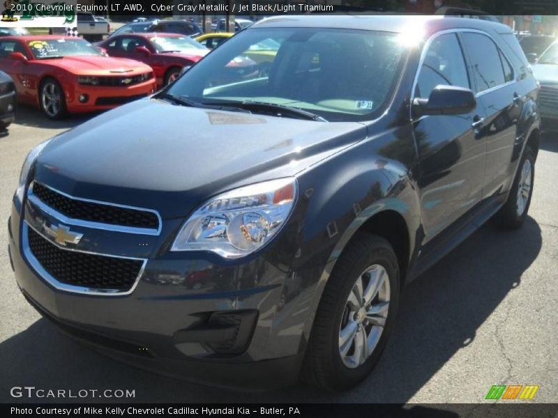 Cyber Gray Metallic / Jet Black/Light Titanium 2010 Chevrolet Equinox LT AWD