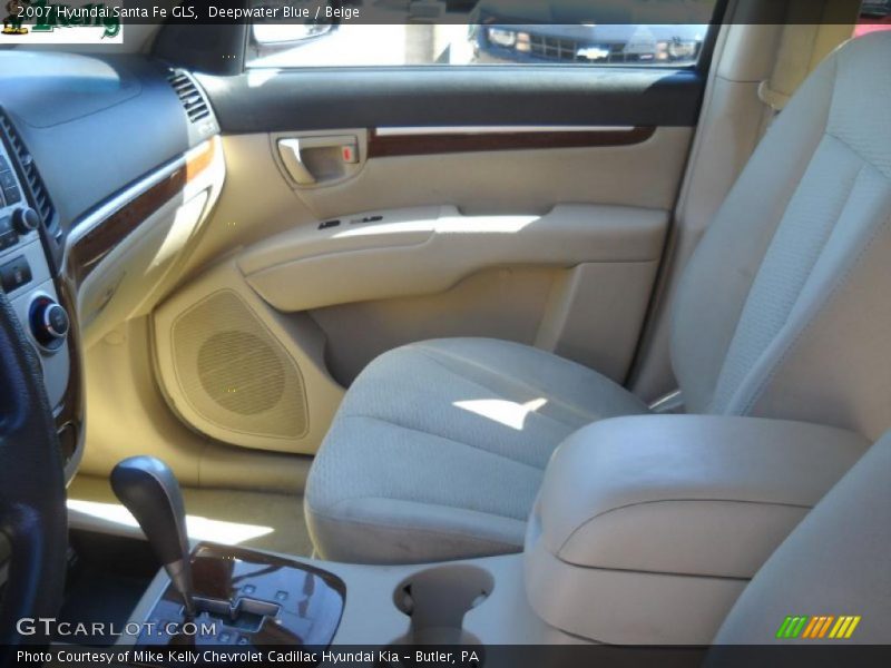 Deepwater Blue / Beige 2007 Hyundai Santa Fe GLS