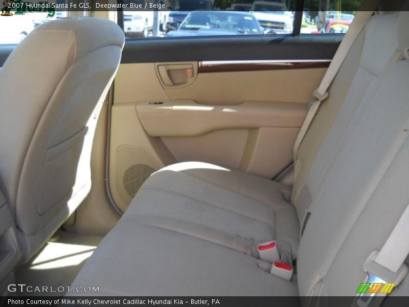 Deepwater Blue / Beige 2007 Hyundai Santa Fe GLS