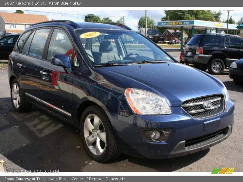Velvet Blue / Gray 2007 Kia Rondo EX V6