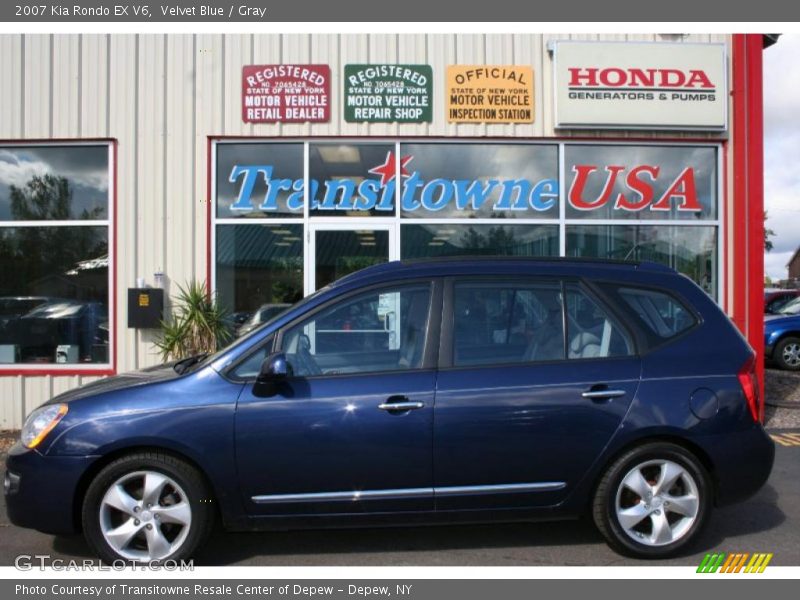 Velvet Blue / Gray 2007 Kia Rondo EX V6