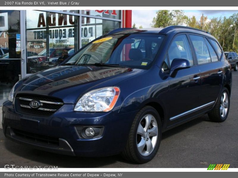 Velvet Blue / Gray 2007 Kia Rondo EX V6