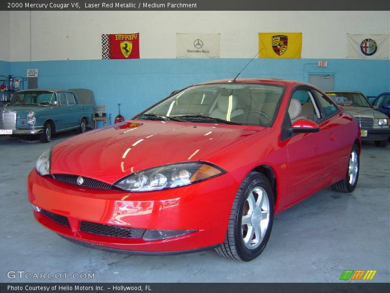 Laser Red Metallic / Medium Parchment 2000 Mercury Cougar V6