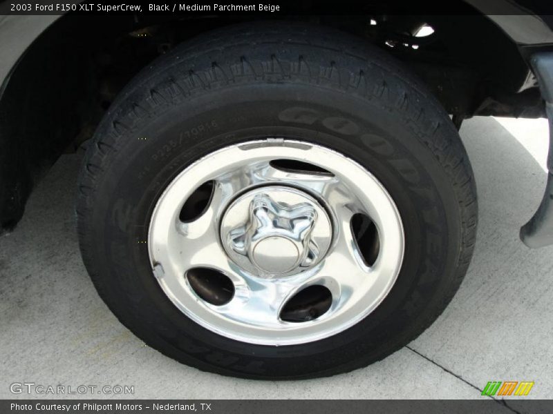 Black / Medium Parchment Beige 2003 Ford F150 XLT SuperCrew