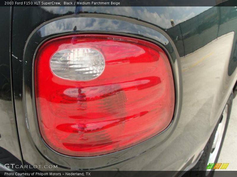 Black / Medium Parchment Beige 2003 Ford F150 XLT SuperCrew