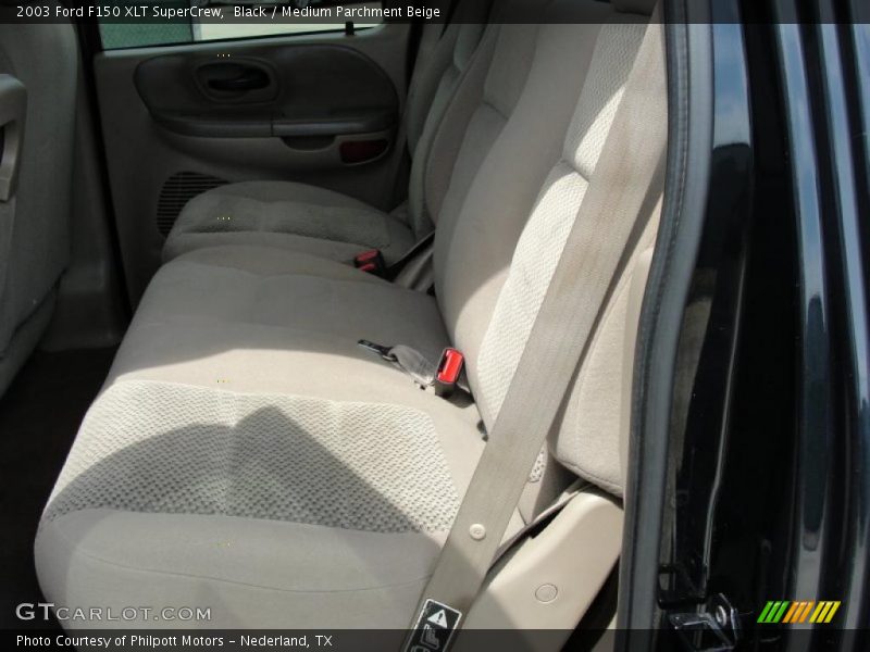 Black / Medium Parchment Beige 2003 Ford F150 XLT SuperCrew