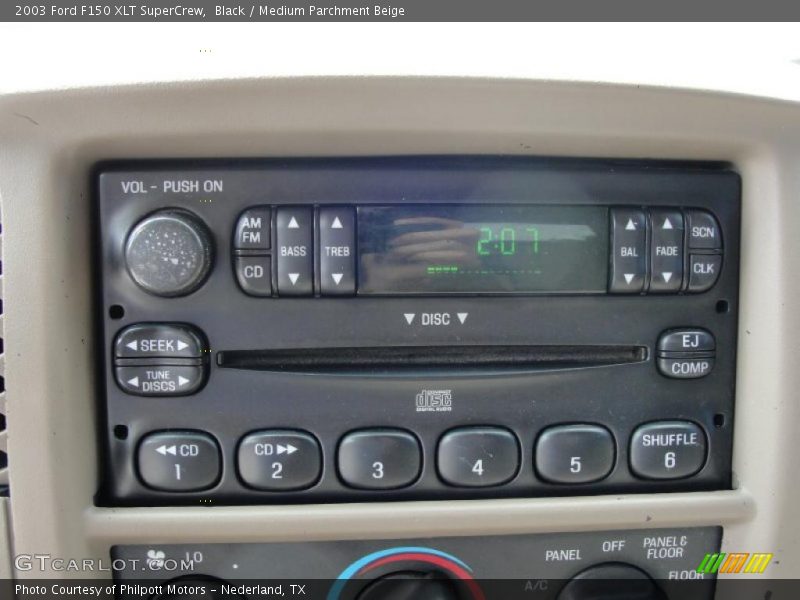 Black / Medium Parchment Beige 2003 Ford F150 XLT SuperCrew