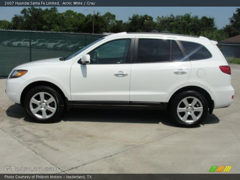 Arctic White / Gray 2007 Hyundai Santa Fe Limited