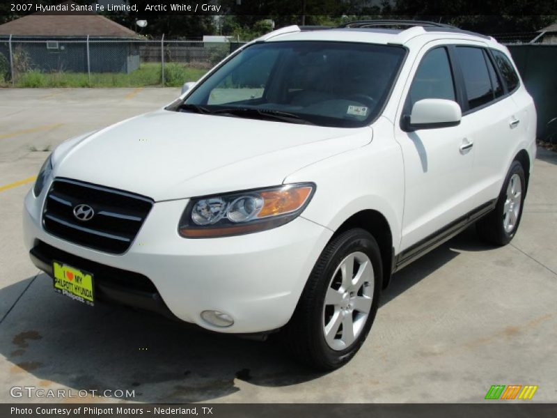 Arctic White / Gray 2007 Hyundai Santa Fe Limited