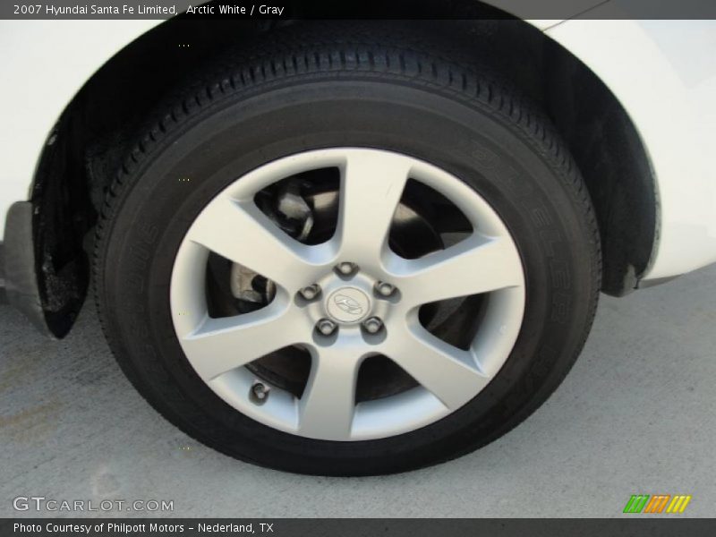 Arctic White / Gray 2007 Hyundai Santa Fe Limited