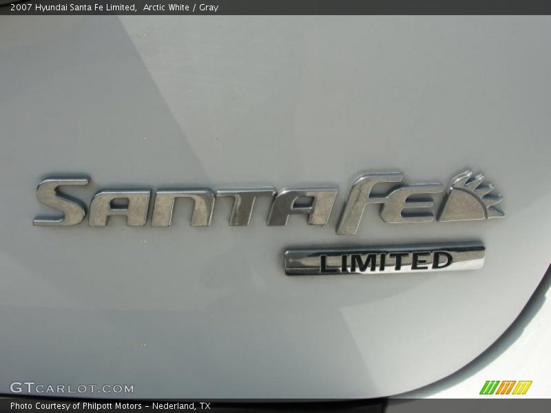 Arctic White / Gray 2007 Hyundai Santa Fe Limited