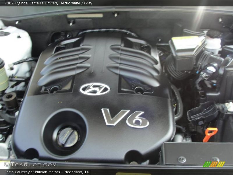 Arctic White / Gray 2007 Hyundai Santa Fe Limited