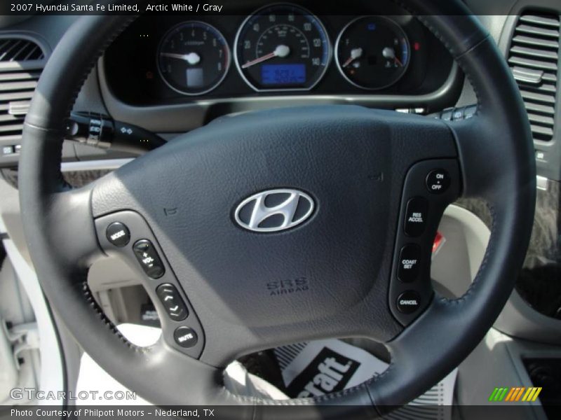 Arctic White / Gray 2007 Hyundai Santa Fe Limited