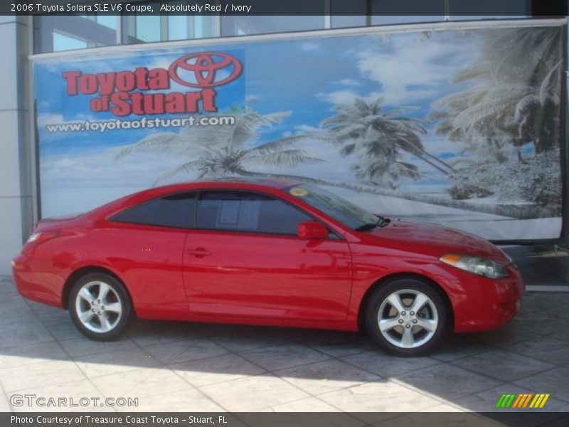 Absolutely Red / Ivory 2006 Toyota Solara SLE V6 Coupe