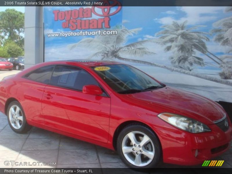 Absolutely Red / Ivory 2006 Toyota Solara SLE V6 Coupe